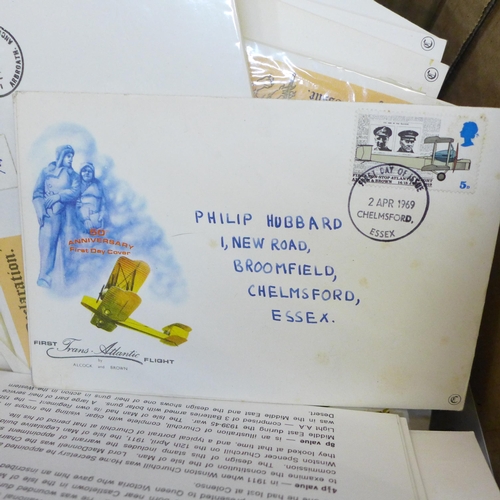 734 - Stamps; a large box of first day covers, GB and World