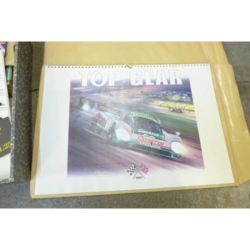 737 - A collection of Formula 1 memorabilia including stickers, race programmes, tickets, calendars, poste... 