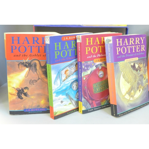 745 - A collection of Harry Potter hardback and paperback books including two first editions