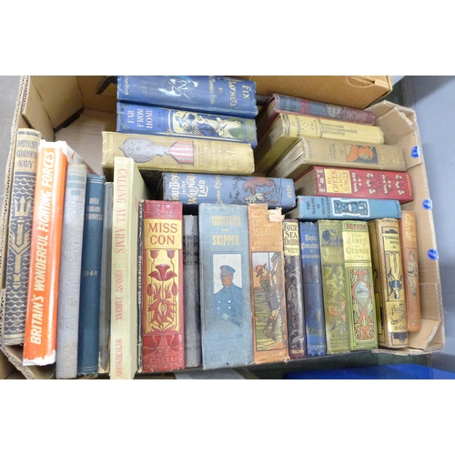 769 - Three boxes of books including The War Illustrated, 19th Century books, etc.