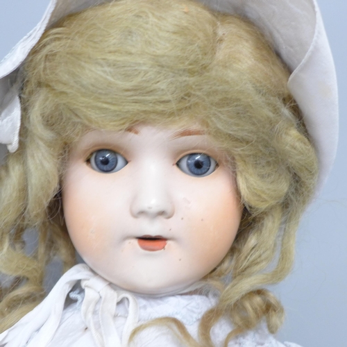 772 - An antique German Schoenau and Hoffmeister Porzellanfabrik Burggrub doll, height 60cms