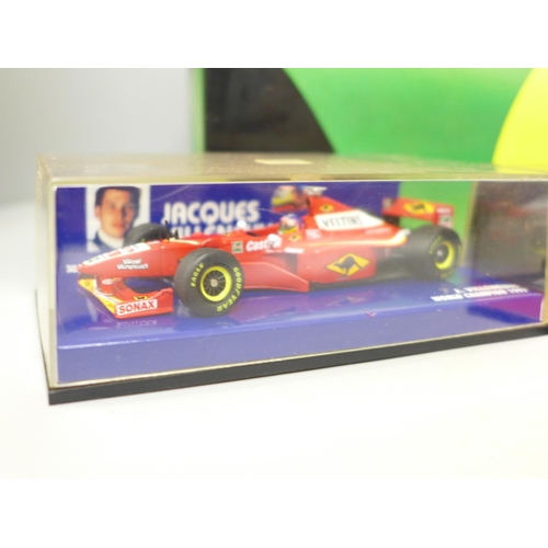 783 - An Ayrton Senna 1:18 scale F1 car, McLaren MP4/6 1991 World Champion and four other F1 cars, all box... 