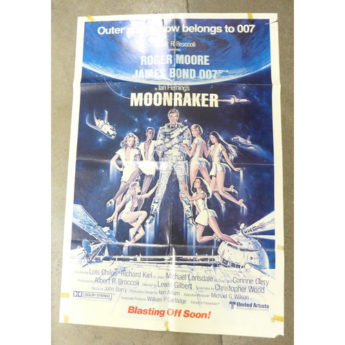 786 - A USA one sheet James Bond teaser poster for Moonraker