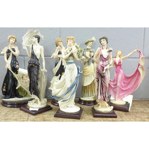 790 - A collection of seven Guiseppi Armani Florence figures including limited edition **PLEASE NOTE THIS ... 