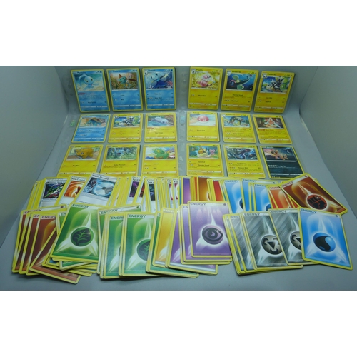 801 - Over 300 Pokemon cards in protective sleeves