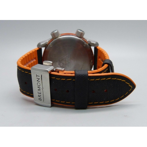 834 - A Bremont MBII-BK10R Martin-Baker Ejection Seat wristwatch, serial number MN11/9865, with matching c... 