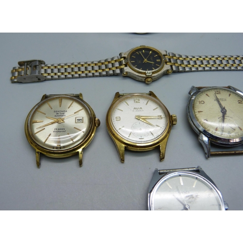 882 - Wristwatches including Sekonda de luxe automatic, Roamer and Avia