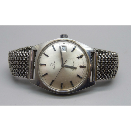 933 - A gentleman's Omega wristwatch with sweep second hand and date