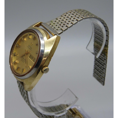 936 - An Omega automatic Seamaster Cosmic 2000 wristwatch, (movement loose, case back bears inscription da... 