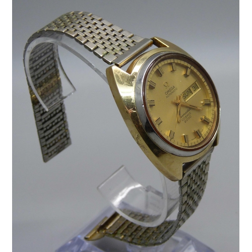 936 - An Omega automatic Seamaster Cosmic 2000 wristwatch, (movement loose, case back bears inscription da... 