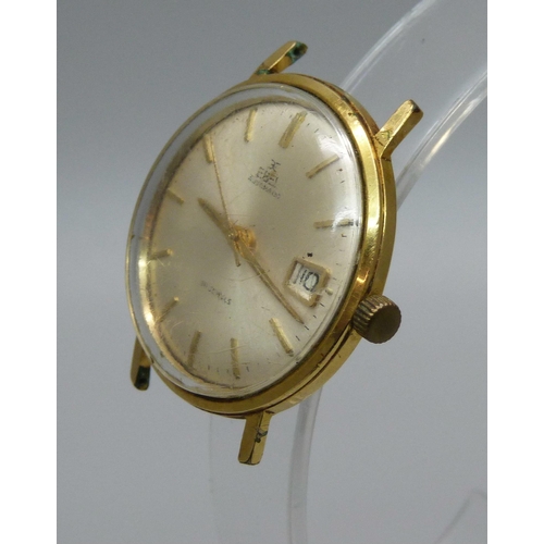 938 - A gentleman's Ebel automatic wristwatch with date, gold plate worn