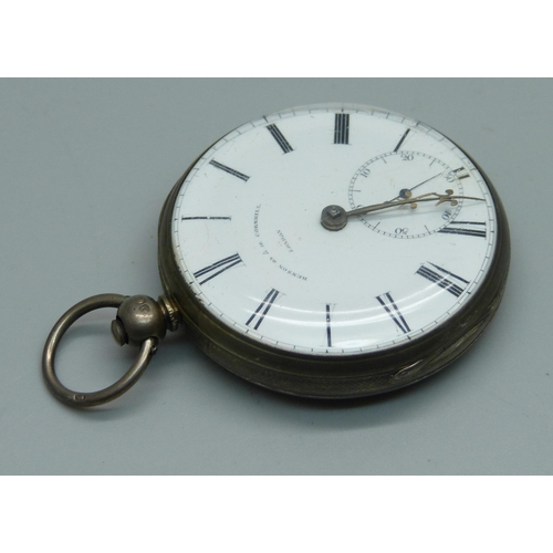 939 - A silver pocket watch, Benson, 03 & 16 Cornhill, London