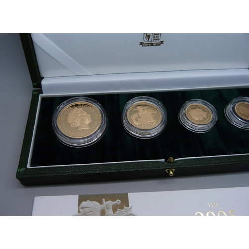 979H - The Royal Mint, The 2005 Uk Gold Proof Four-Coin Sovereign Collection, 0542