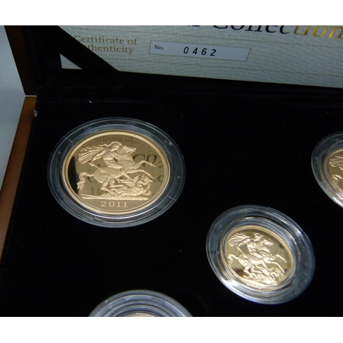 979I - The Royal Mint, The 2011 Gold Proof Sovereign Five Coin Collection, 0462