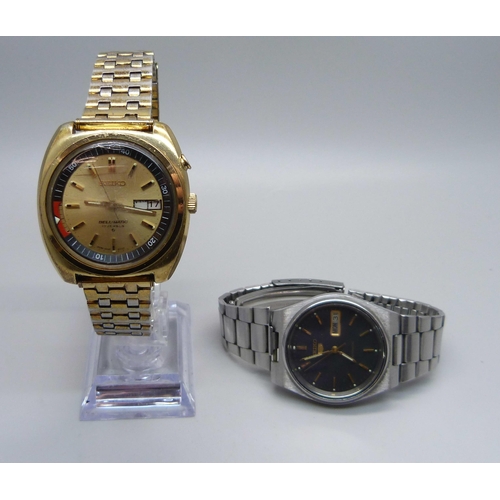 996 - Two Seiko wristwatches; a Bell-Matic day/date and a Seiko 5 day/date