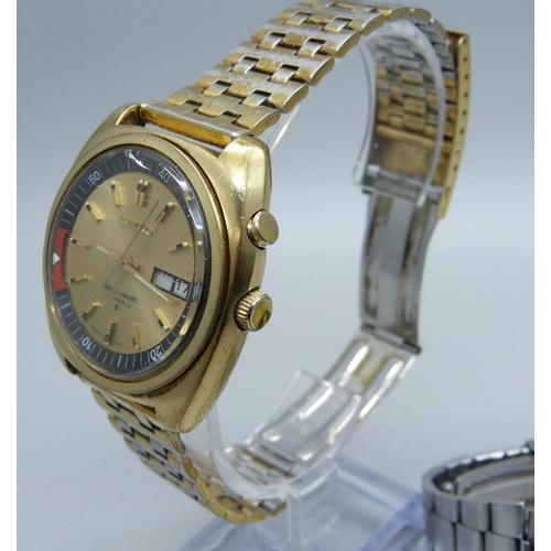 996 - Two Seiko wristwatches; a Bell-Matic day/date and a Seiko 5 day/date