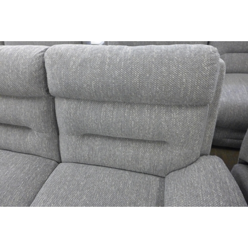 1431 - A grey hopsack two seater sofa