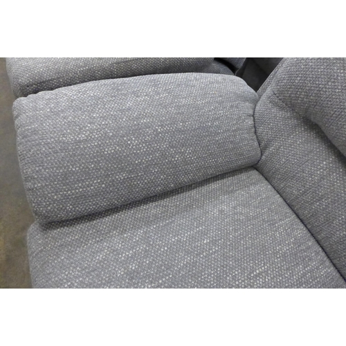 1431 - A grey hopsack two seater sofa