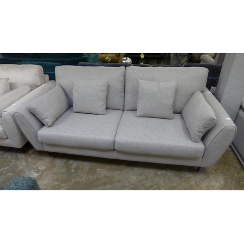 1440 - A mink upholstered three seater sofa