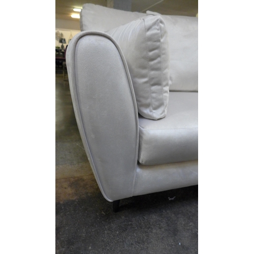 1441 - A mink velvet three seater sofa