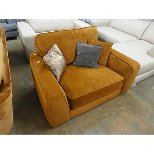 1451 - A turmeric velvet love seat