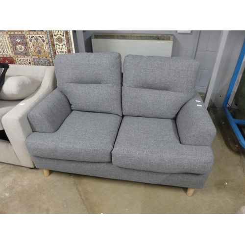 1464 - A grey weave two seater sofa