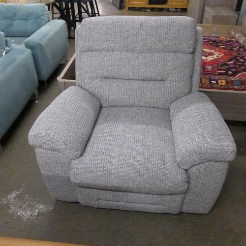 1472 - A grey hopsack reclining chair