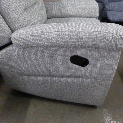 1472 - A grey hopsack reclining chair