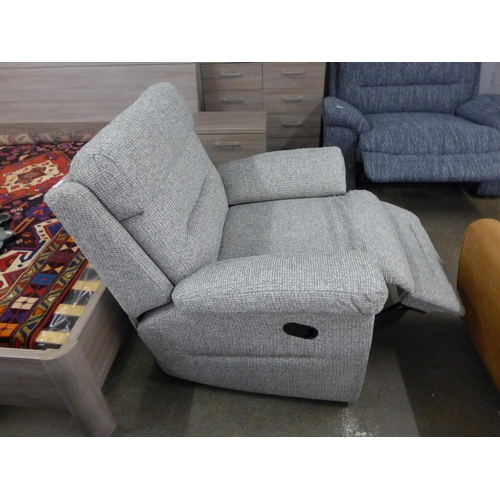 1472 - A grey hopsack reclining chair