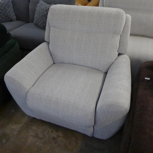 1479 - A light stone reclining armchair