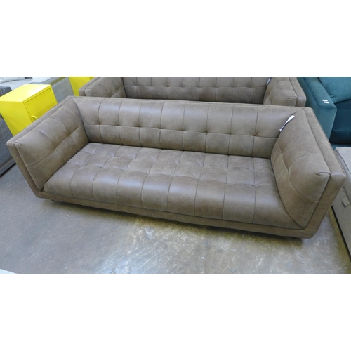 1485 - A Grace dragonstone leather 3.5 seater sofa * This lot is subject to VAT, RRP £3169