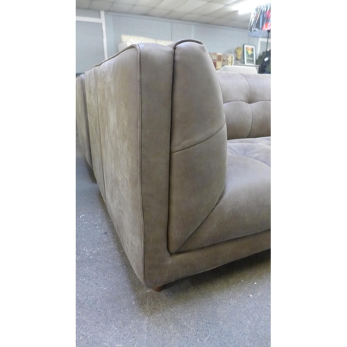 1485 - A Grace dragonstone leather 3.5 seater sofa * This lot is subject to VAT, RRP £3169