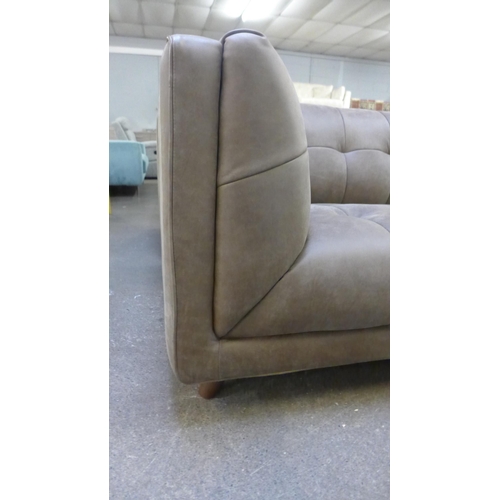 1486 - A Grace dragonstone leather 3.5 seater sofa * This lot is subject to VAT, RRP £3169