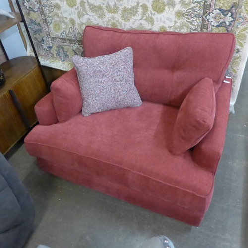 1513 - A crimson upholstered love seat