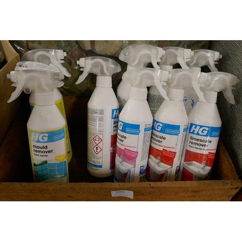 2355 - 9 Trigger packs of household cleaner including limescale remover and mould remover