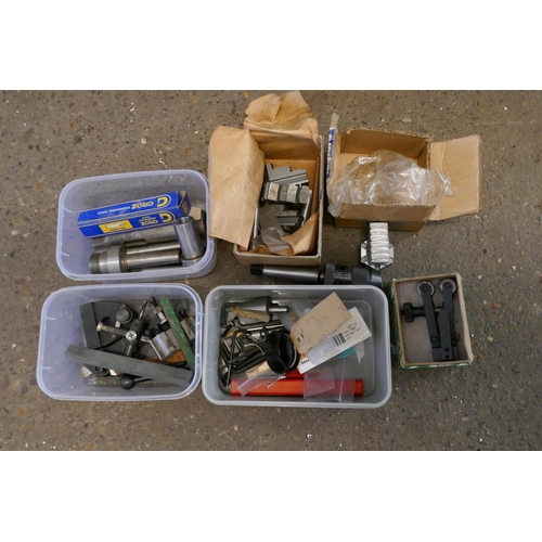 2371B - A Myford 254 Plus with four boxes of lathe accessories including engineering tools such as Drill sle... 