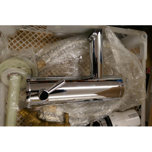 2395 - Two chrome taps and six radiator valves