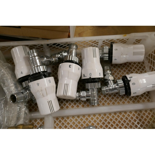 2395 - Two chrome taps and six radiator valves