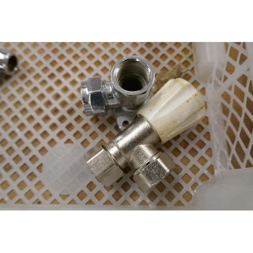 2395 - Two chrome taps and six radiator valves