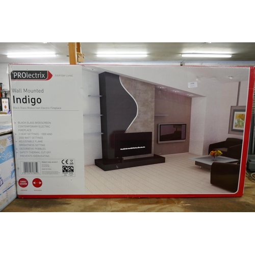 2426 - A Prolectrix Indigo wall mounted electric fire - unused