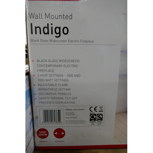 2426 - A Prolectrix Indigo wall mounted electric fire - unused