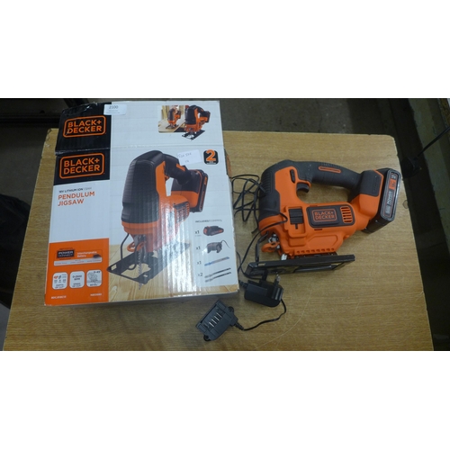 2100 - A Black & Decker 18v lithium ion 1.5AH pendulum jigsaw