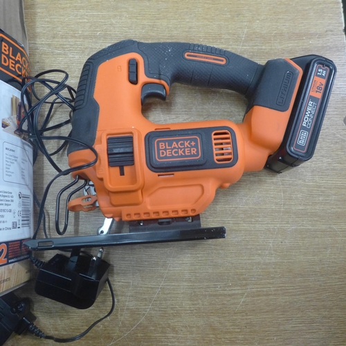 2100 - A Black & Decker 18v lithium ion 1.5AH pendulum jigsaw