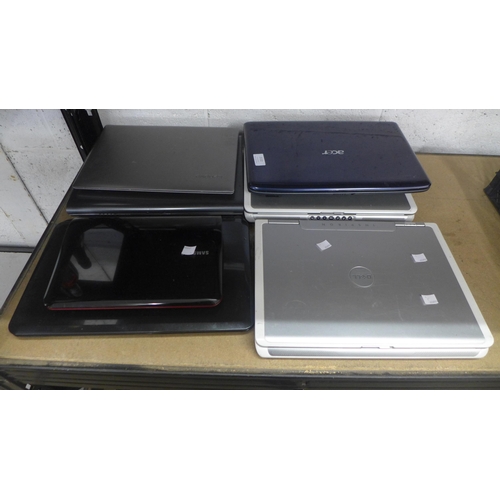 2132 - Seven laptops including Acer, Dell, Lenovo, Samsung, HP and Toshiba