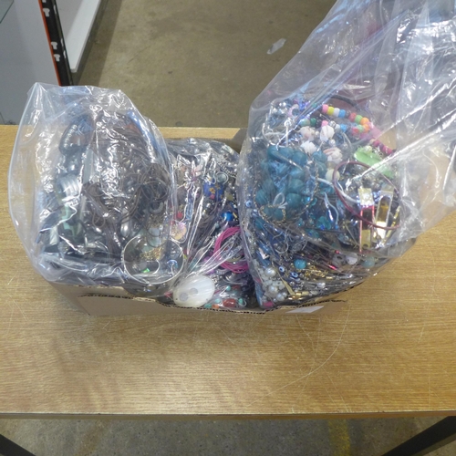 2156 - 2 Bags of costume jewellery