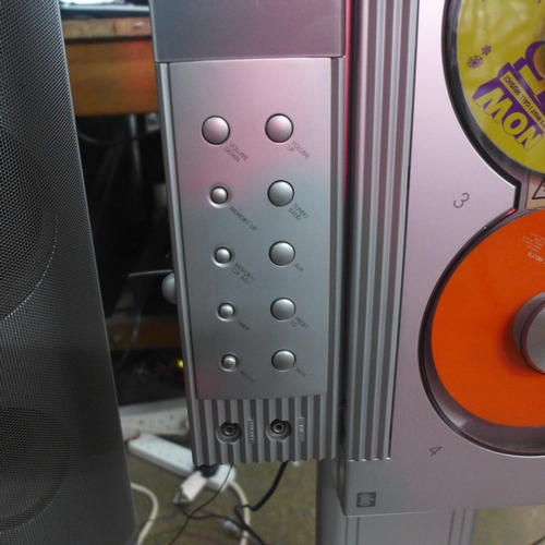 2164 - A Ministry of Sound M Series 4 disc CD player and a pair of speakers