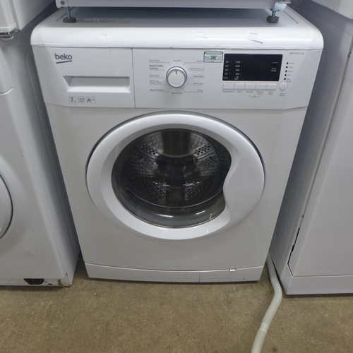 2195 - A Beko 7kg WM74155LW washing machine