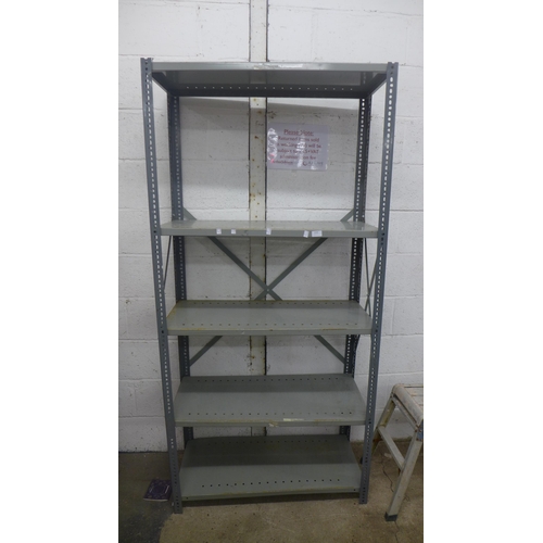 2339 - A metal Dexion shelving rack with 5 shelves