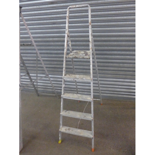 2231 - Three aluminium step ladders