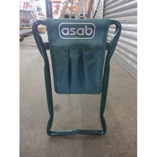 2234 - An ASAB garden kneel stool with tool storage